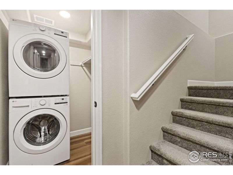Apartment entrance and laundry