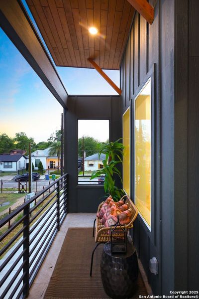Exterior details and patio area of a home in , San Antonio (Image 31).
