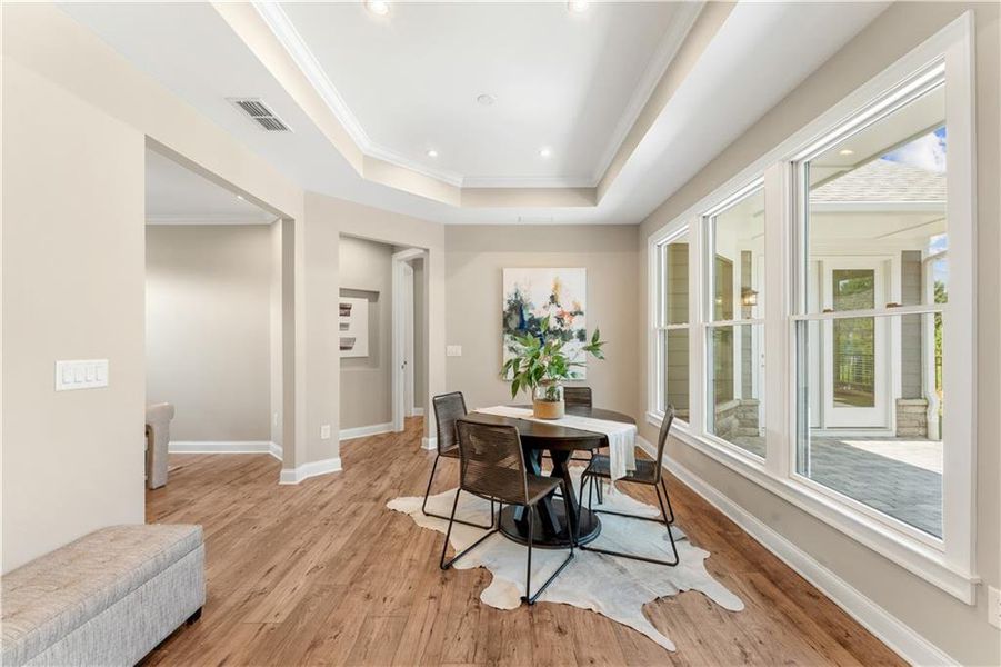 Furnished interior view inside a new home in The Courtyards at Post Road, Cumming (Image 13).