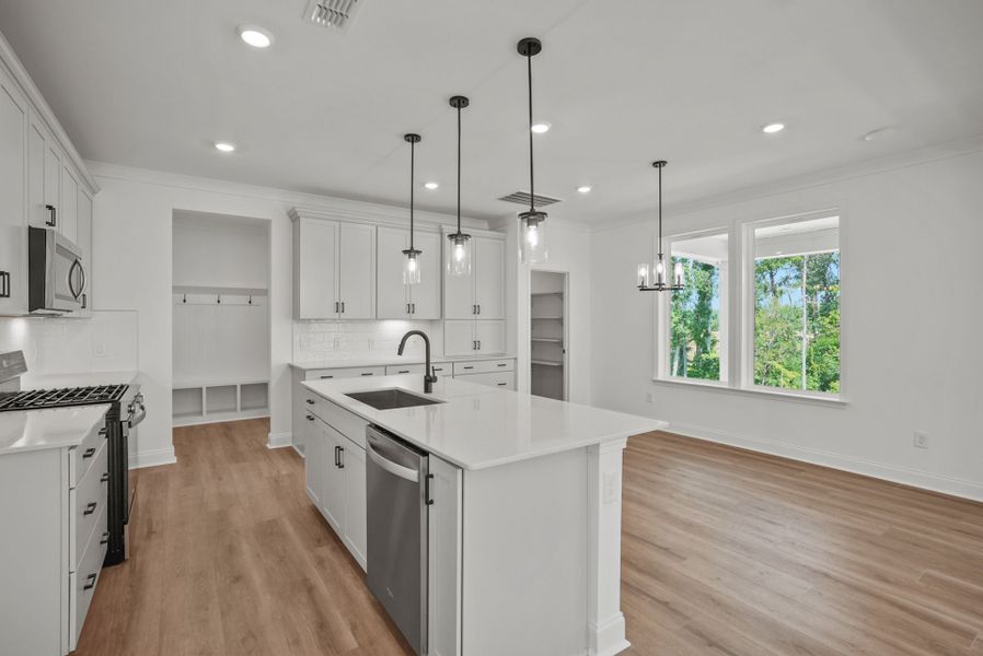 Spacious Kitchen with an Island