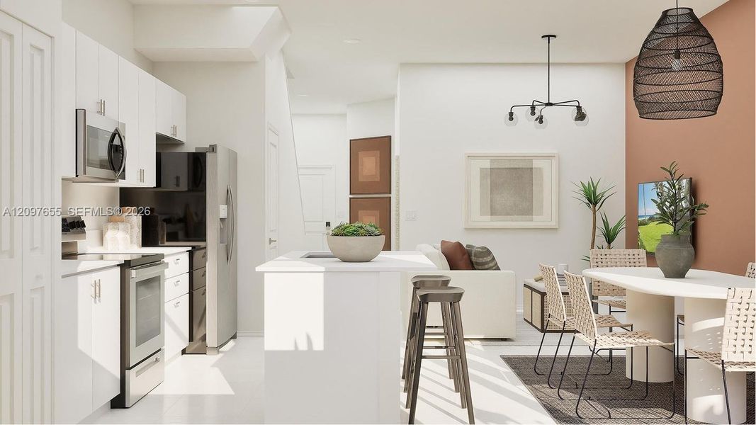 Furnished interior view inside a new home in Pineland Crest, Miami (Image 5).