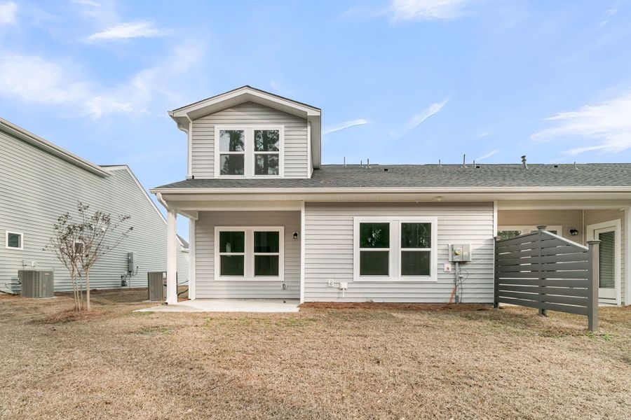 Exterior details and patio area of a home in Hammock Walk at Nexton, Summerville (Image 20).