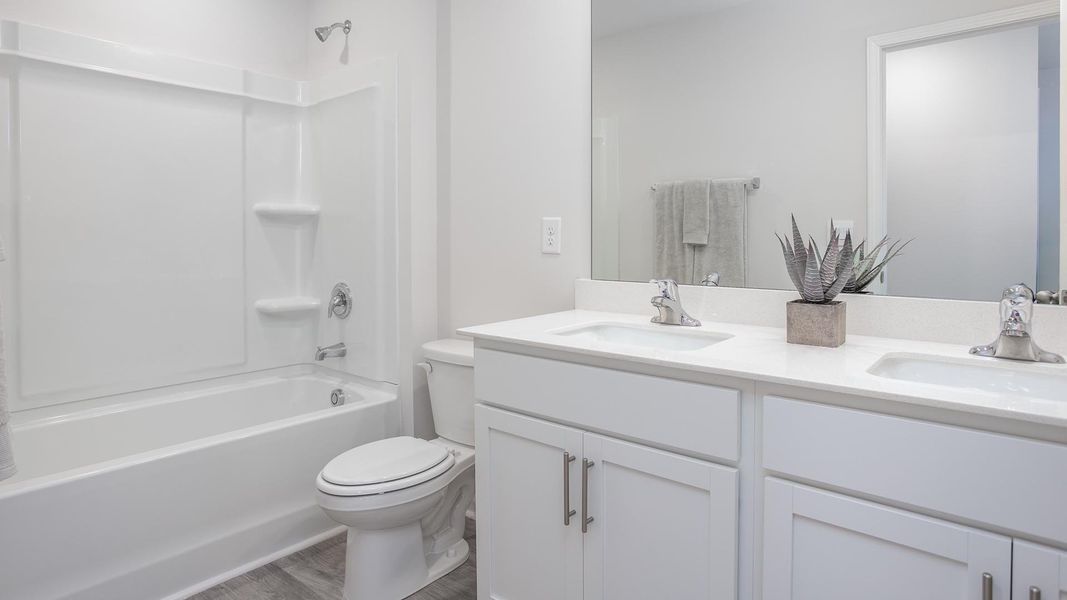 Representative furnished interior of a home built from the Elston by D.R. Horton in Chandler Pointe, Rural Hall (Image 17).