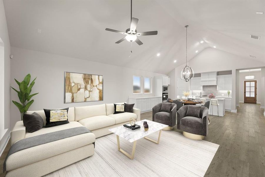 812 Stoney Bridge Way -Family Room & Dining Virtual Staging 812 Stoney Bridge Way -Family Room & Dining Virtual Staging