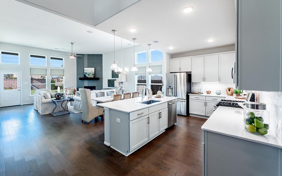 Furnished interior view inside a new home in Sunterra, Katy (Image 8). Furnished interior view inside a new home in Sunterra, Katy (Image 8).