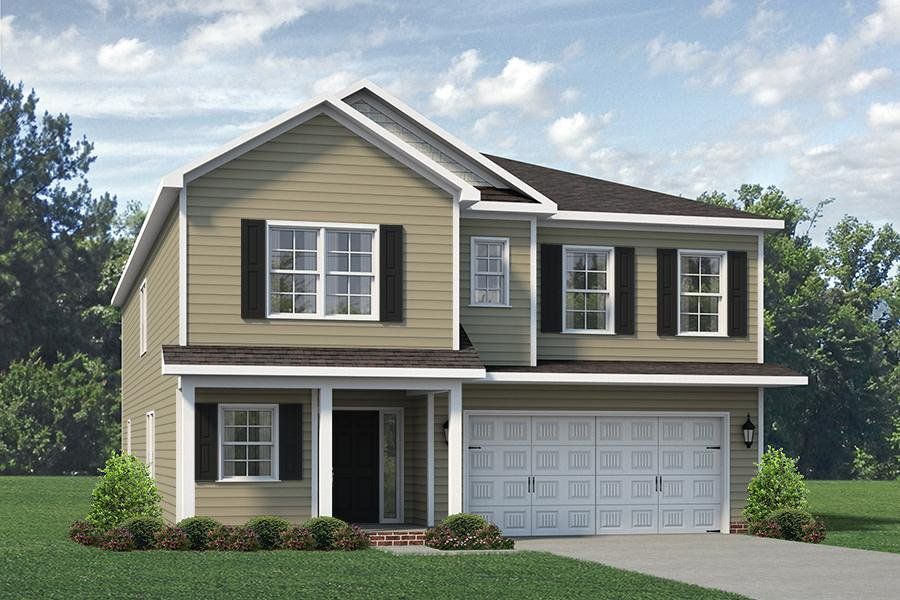 Representative exterior photo of a completed home built from the Asheville by Keystone Homes NC in Sullivans Reserve, Walkertown, NC (Image 5).