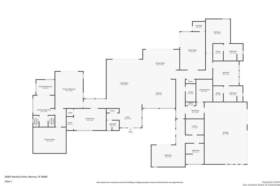 2D floor plan layout of this home in , San Antonio, TX (Image 3).
