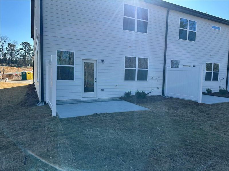 Exterior details and patio area of a home in Millstone at Mundy Mill, Gainesville (Image 19).