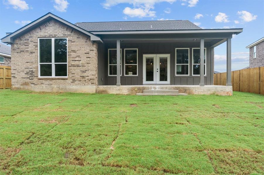 Exterior details and patio area of a home in , Lindale (Image 3). Exterior details and patio area of a home in , Lindale (Image 3).