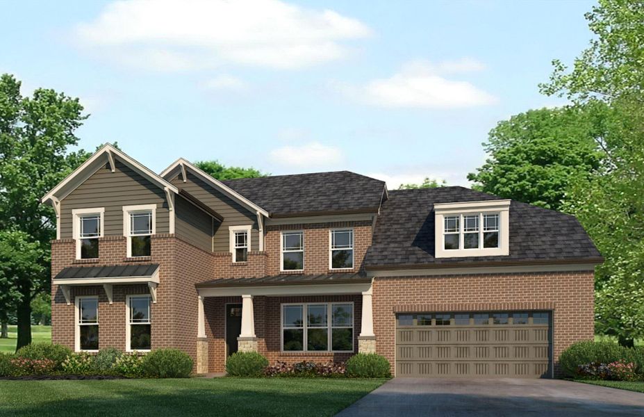 Front exterior of a home in the Georgetown community, located in Collierville, TN (Image 2).