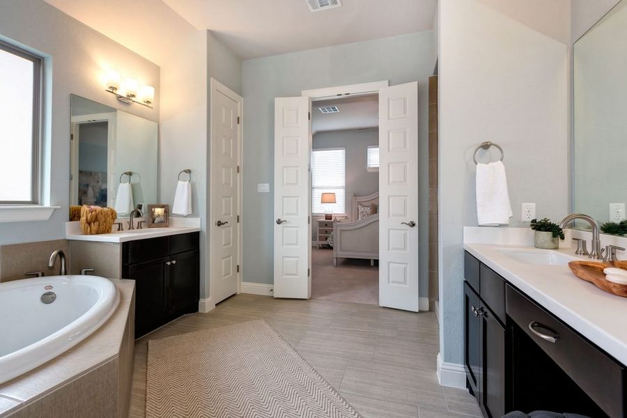 Representative furnished interior of a home built from the Oaks 2985 by Brohn Homes in Oaks at San Gabriel, Georgetown (Image 11).