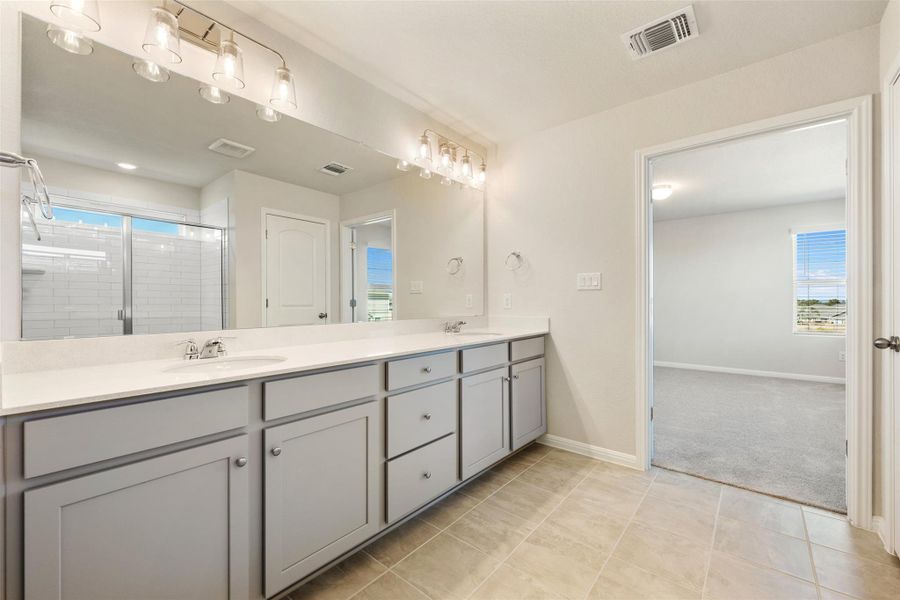 Furnished interior view inside a new home in The Colony 45s, Bastrop (Image 7).