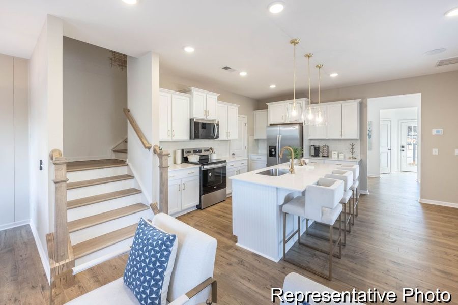 Furnished interior view inside a new home in Village Heights TH, Greensboro (Image 7).