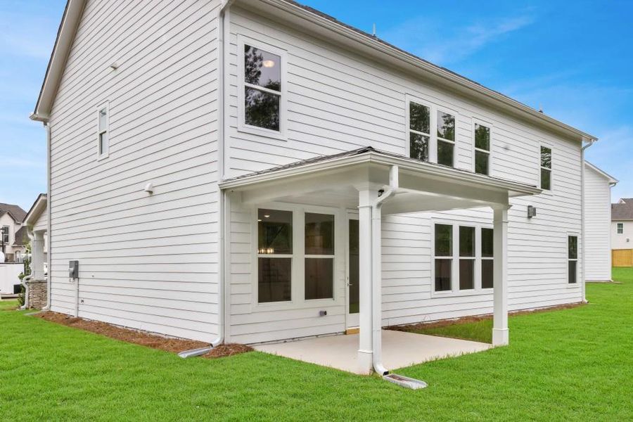 Exterior details and patio area of a home in Maddox Landing, Hoschton (Image 21).