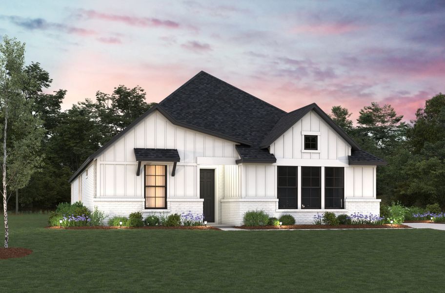 Representative exterior photo of a completed home built from the Mckinney by Beazer Homes in Timber Hollow: Heritage Collection, Magnolia, TX (Image 20).