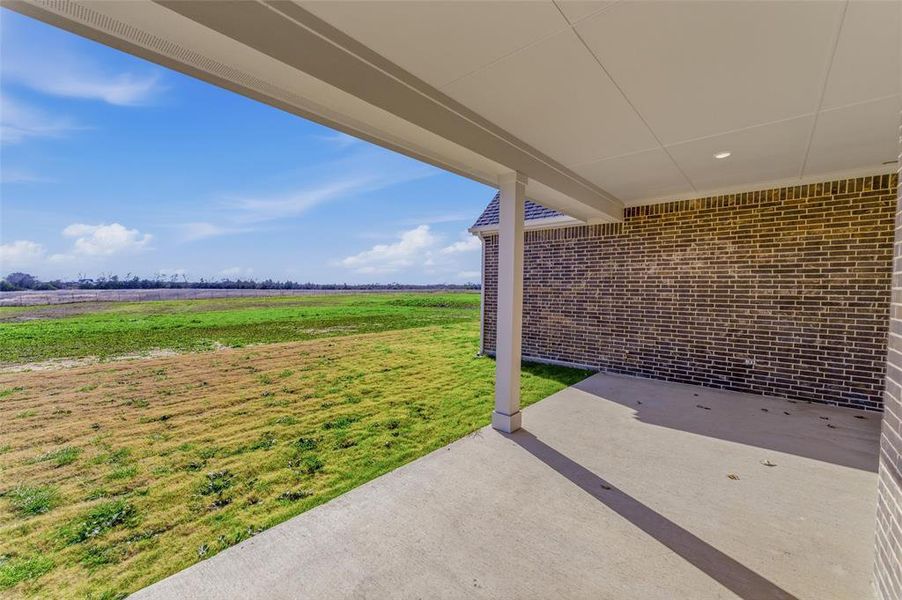 View of patio / terrace featuring a view of rural / pastoral area