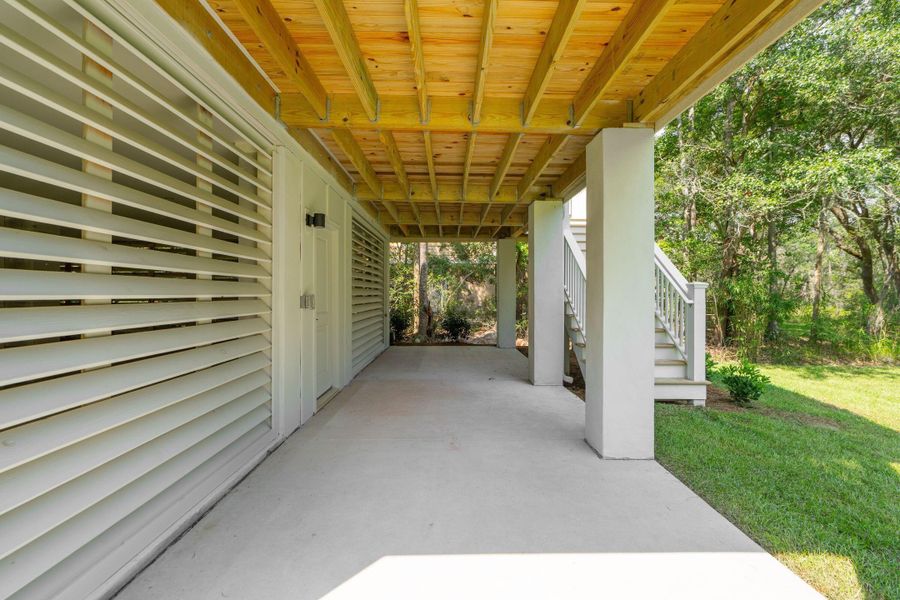 Exterior details and patio area of a home in , Johns Island (Image 43).