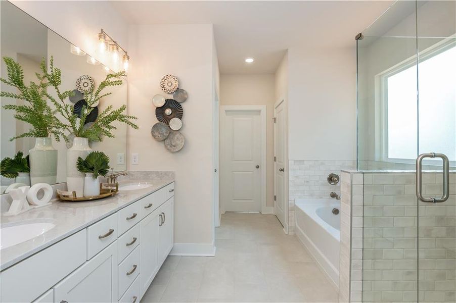 Furnished interior view inside a new home in , Flowery Branch (Image 35).