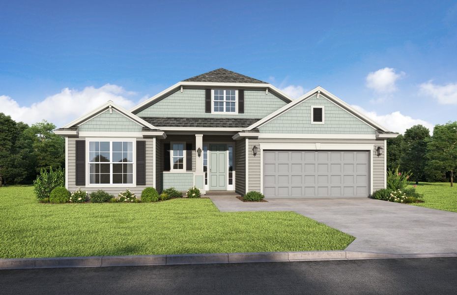 Representative exterior photo of a completed home built from the Seaview by SEDA New Homes in Sandy Ridge, Yulee, FL (Image 5). Representative exterior photo of a completed home built from the Seaview by SEDA New Homes in Sandy Ridge, Yulee, FL (Image 5).