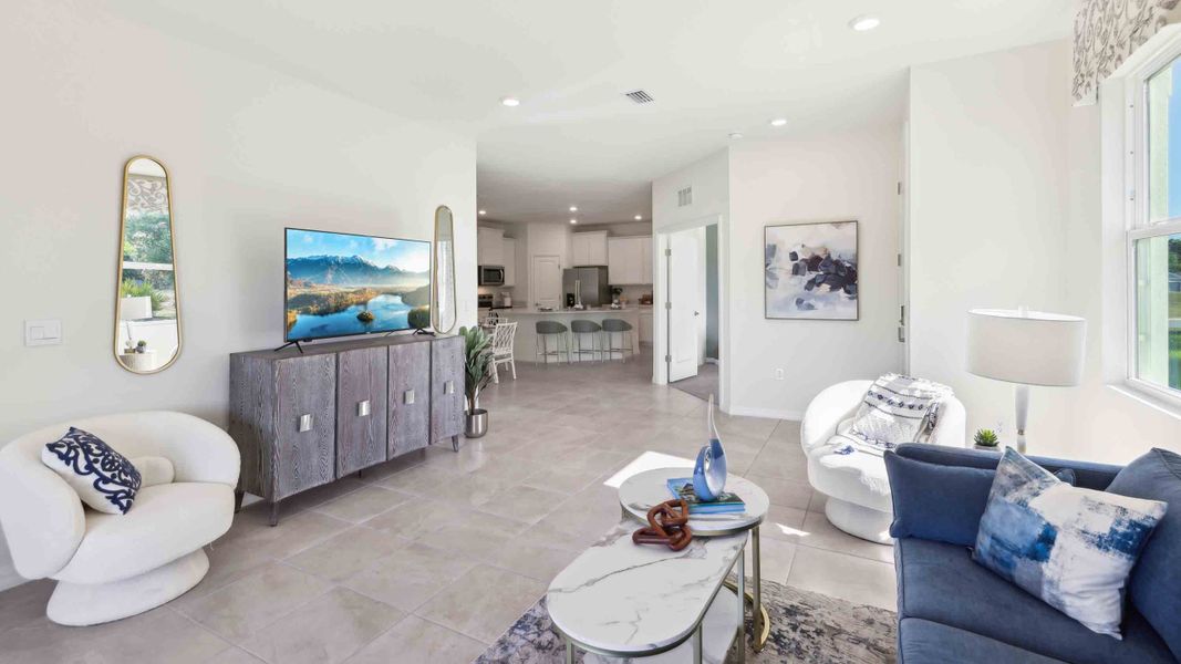 Representative furnished interior of a home built from the Siesta by D.R. Horton in Ocala Preserve, Ocala (Image 5).