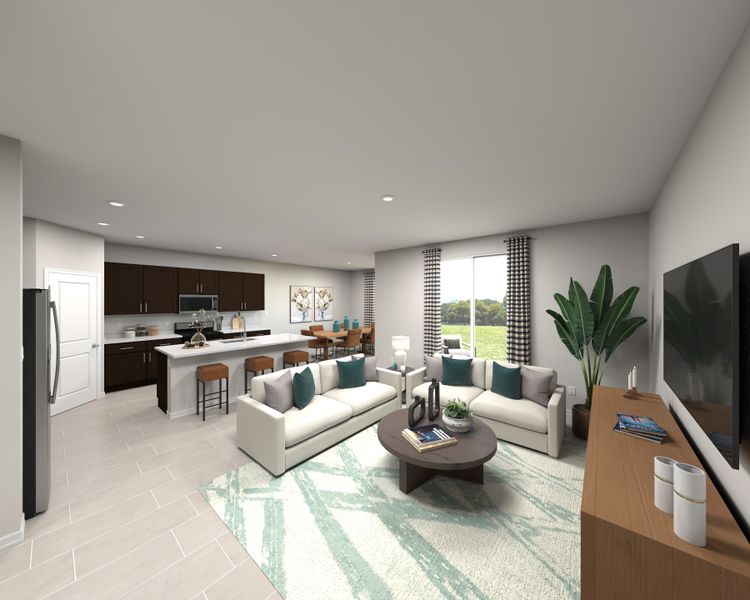 Furnished interior view inside a new home in Manor Oaks, Groveland (Image 6).