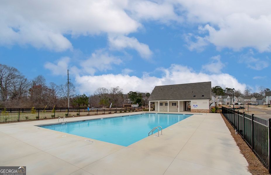 Front exterior of a new home in Ponderosa Farms Manor, Gainesville, GA, highlighting curb appeal (Image 20).