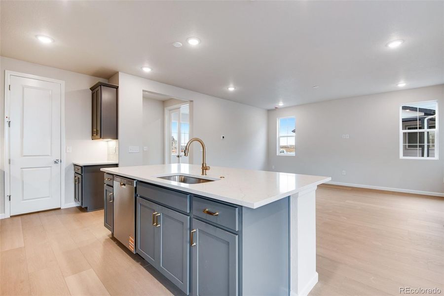 Furnished interior view inside a new home in Painted Prairie, Aurora (Image 9).