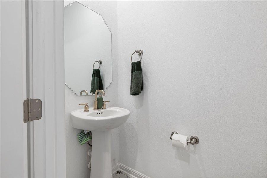 Bathroom with baseboards