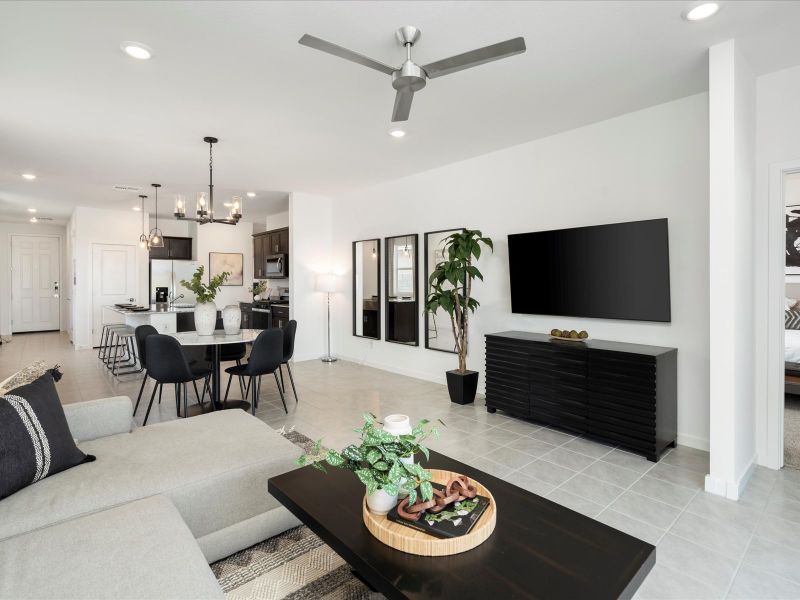 Living Area in Ezra Floorplan at Bella Vista Trails