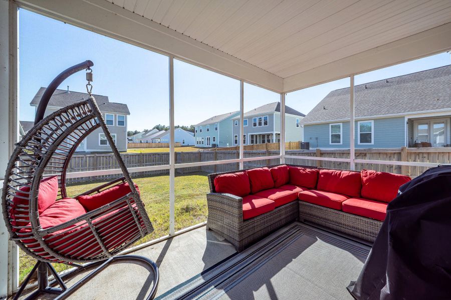 Exterior details and patio area of a home in High Point at Foxbank, Moncks Corner (Image 4).