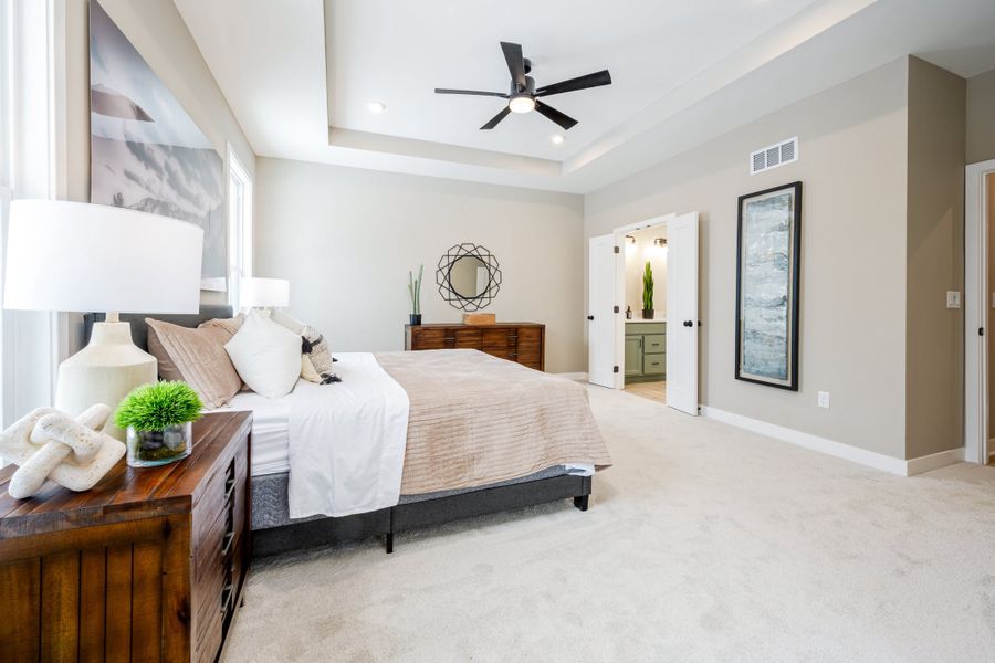 Representative furnished interior of a home built from the Morgan by Fischer Homes in Easton Park, Dallas (Image 22).