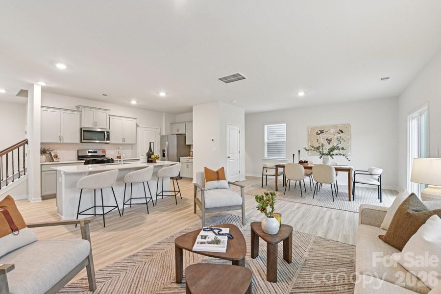 Furnished interior view inside a new home in The Hamptons at Hickory, Hickory (Image 27).