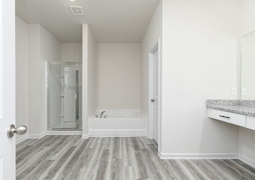 Get ready for your day in the master bathroom Get ready for your day in the master bathroom