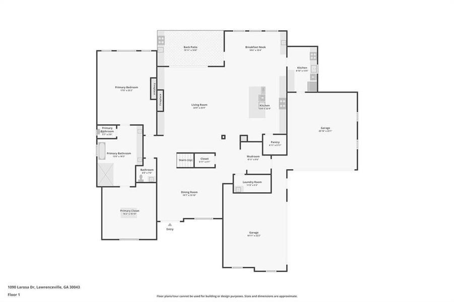 2D floor plan layout of this home in , Lawrenceville, GA (Image 6).