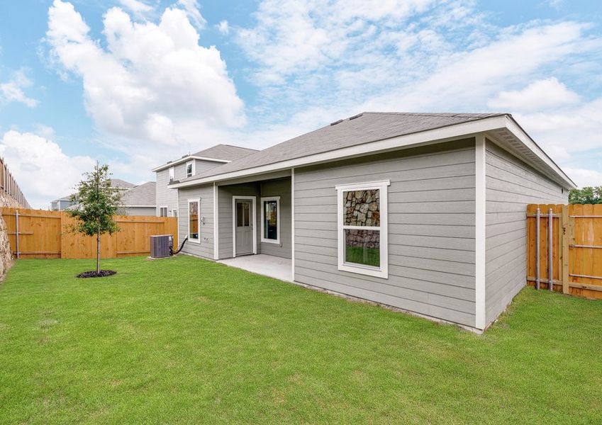 The Blanco has a covered back patio. The Blanco has a covered back patio.