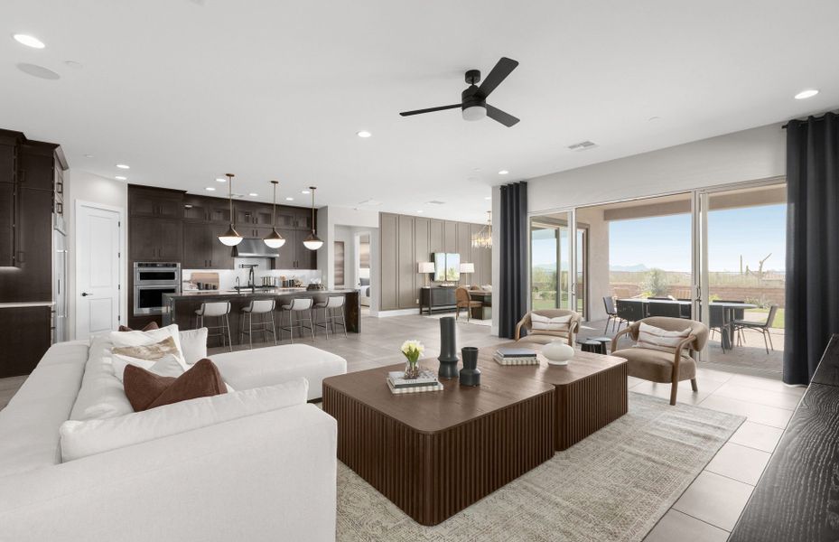 Representative furnished interior of a home built from the Parklane II by Pulte Homes in Saguaro Reserve - Majesty, Marana (Image 14).