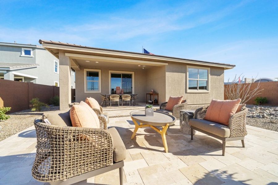 Exterior details and patio area of a home in Estrella, Goodyear (Image 21).