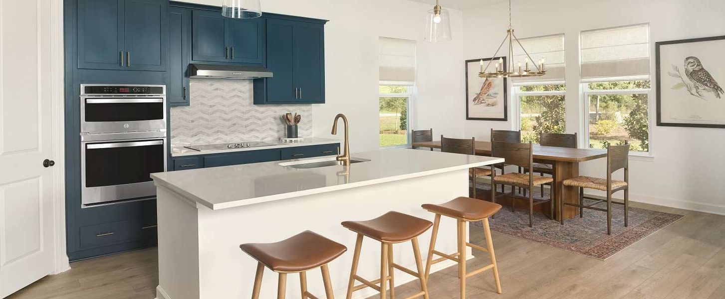 Representative furnished interior of a home built from the Palermo - Waterway by Ashton Woods in Blue Heron Retreat, Little River (Image 5).