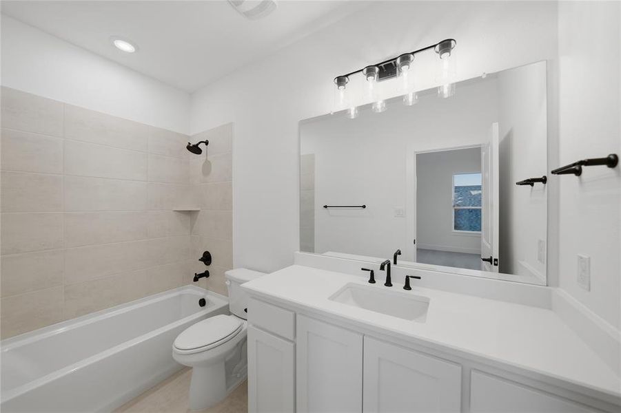 Furnished interior view inside a new home in Light Farms Graham/Reagan, Celina (Image 16). Furnished interior view inside a new home in Light Farms Graham/Reagan, Celina (Image 16).