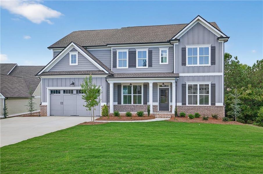 Front exterior of a new home in , Jefferson, GA, highlighting curb appeal (Image 21).