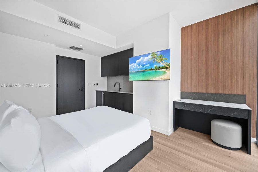 Furnished interior view inside a new home in , Miami (Image 9).