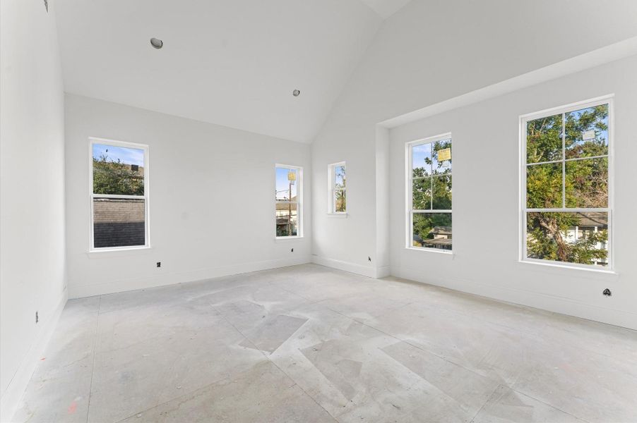 Another view of the primary bedroom. Photo taken in mid-November.