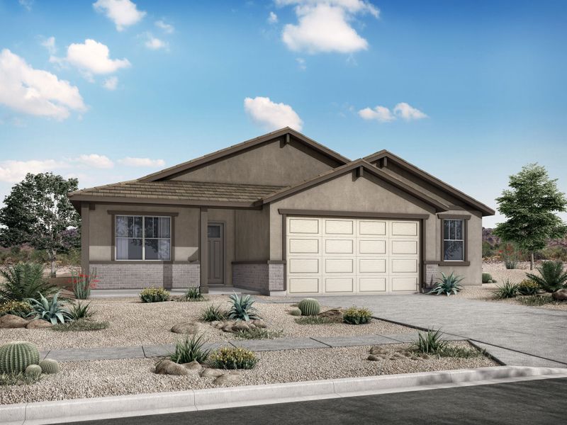 Representative exterior photo of a completed home built from the Mercury by Mattamy Homes in Pinnacle at San Tan Heights, San Tan Valley, AZ (Image 2).