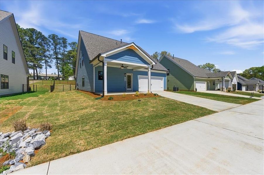 Exterior details and patio area of a home in Ferguson Corners, Emerson (Image 28).