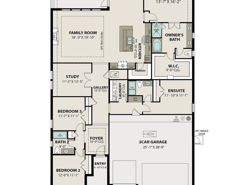 2D floor plan layout of this home in Sierra Vista, Rosharon, TX (Image 5).