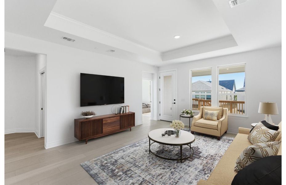Furnished interior view inside a new home in Del Webb New Braunfels at Veramendi, New Braunfels (Image 3).