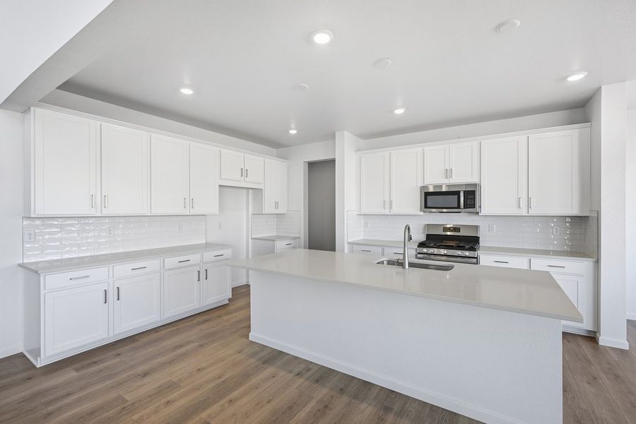 Furnished interior view inside a new home in Trailstone, Arvada (Image 4).