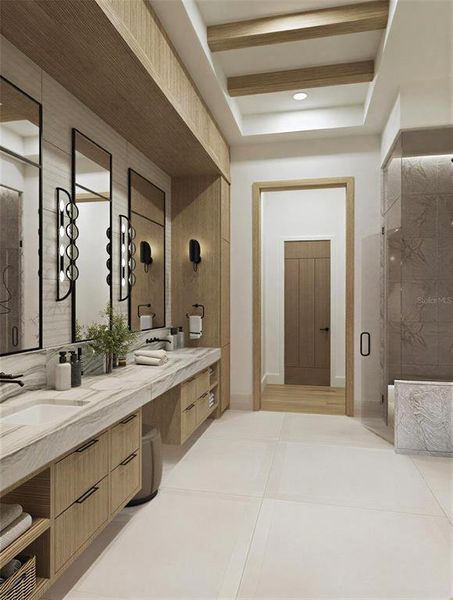 Furnished interior view inside a new home in Lake Sheen Sound, Orlando (Image 35).