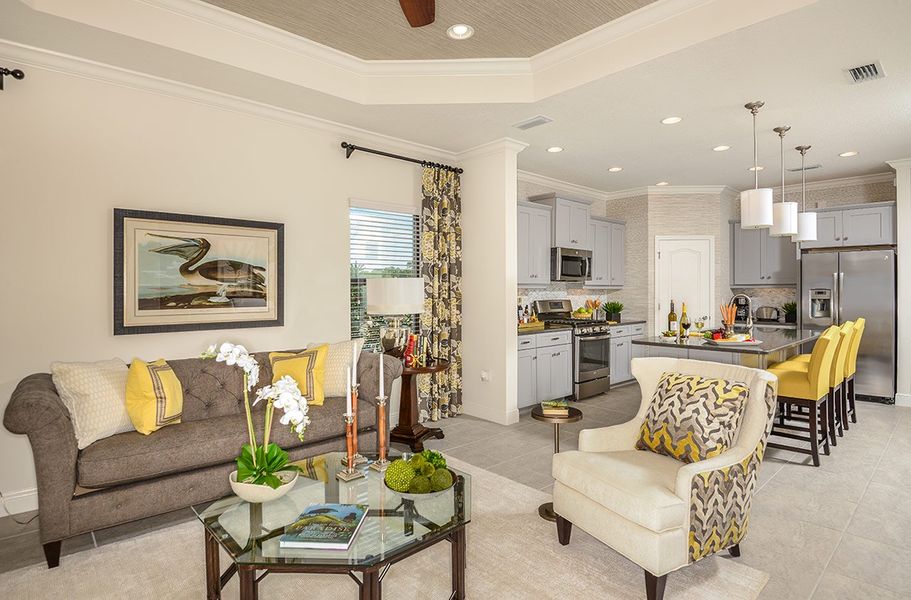 Representative furnished interior of a home built from the Tidewinds 2 by Neal Communities in Grand Park, Sarasota (Image 26).