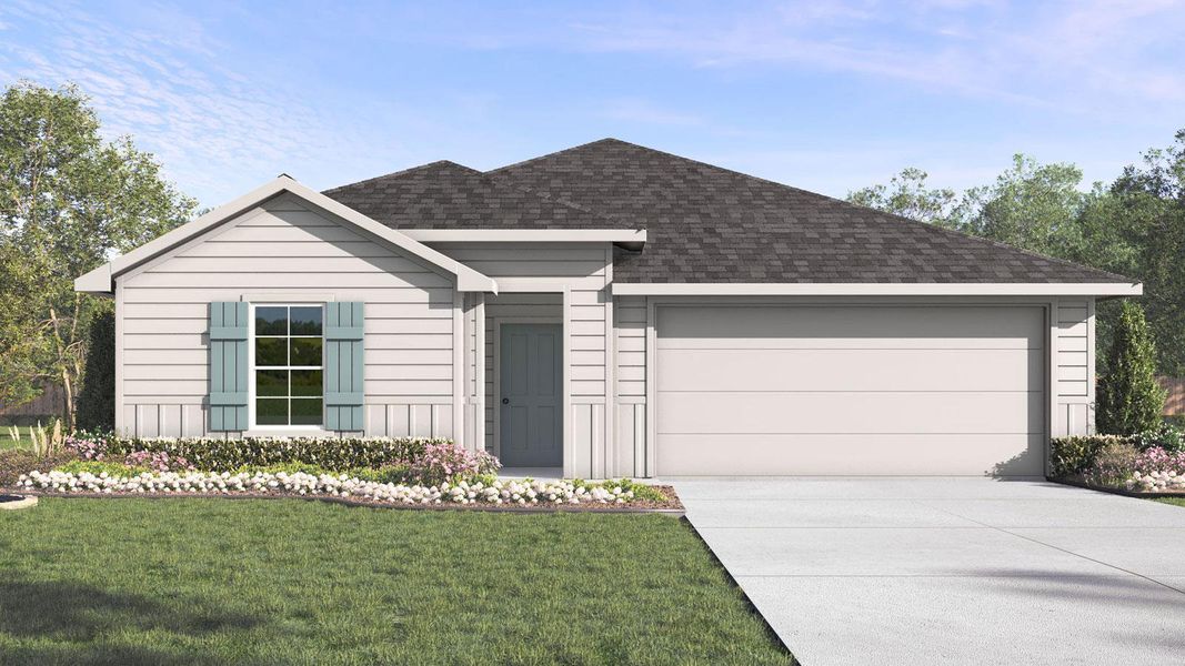 Front exterior of a new home in Bollinger, Maxwell, TX, highlighting curb appeal (Image 19). Front exterior of a new home in Bollinger, Maxwell, TX, highlighting curb appeal (Image 19).